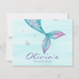 Invitación Cumpleaños cola de sirena