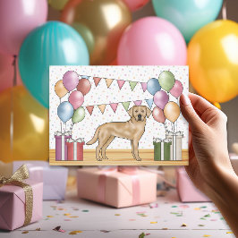 Invitación Cumpleaños Colorido de un Labrador Retriever Amari