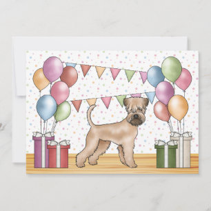 Invitación Cumpleaños Colorido del Soft-Coated Wheaten Terrie