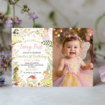 Cumpleaños con Foto del Jardín Floral de Hadas Pri