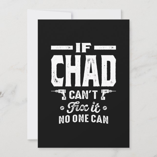 Invitación Cumpleaños con nombre personalizado de Chad (Anverso)