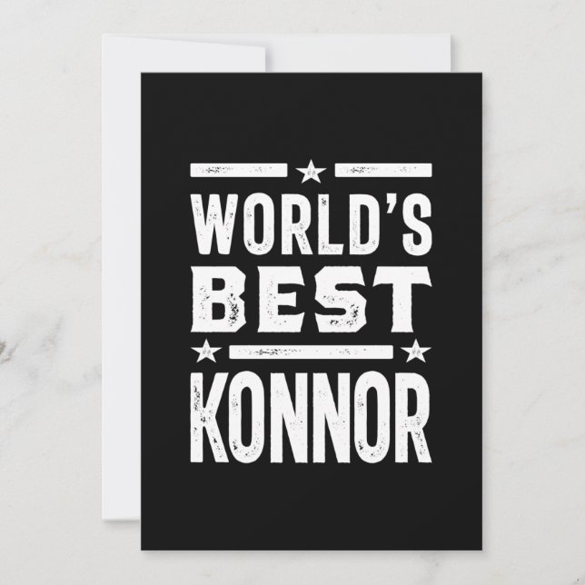 Invitación Cumpleaños con nombre personalizado Konnor (Anverso)