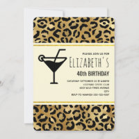 Cumpleaños con patrón de estampado de leopardo exó