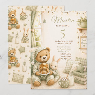 Invitación Cumpleaños con Pijamas Acogedores