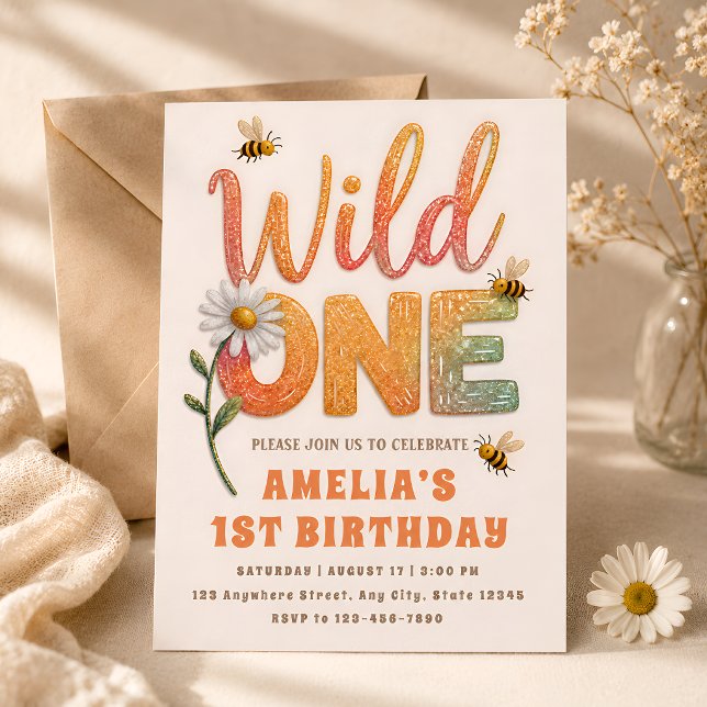 Invitación Cumpleaños con tema de Daisy Bee Girl (Subido por el creador)