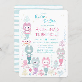 Invitación cumpleaños con temática náutica de invitación.