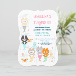 Invitación cumpleaños con temática náutica de invitación.