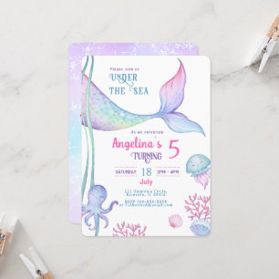 Invitación cumpleaños con temática náutica de invitación.