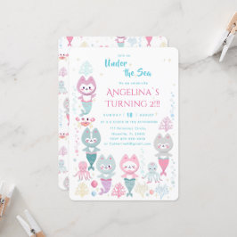 Invitación cumpleaños con temática náutica de invitación.