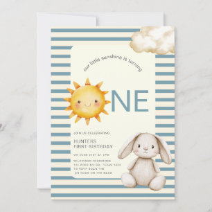 Invitación Cumpleaños Conejo Lindo Sunshine código OR