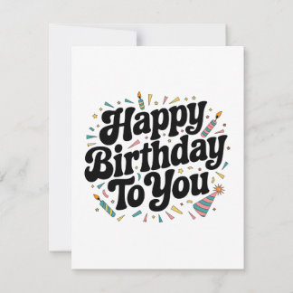 Invitación Cumpleaños Confeti Retro