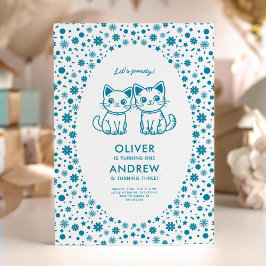Invitación Cumpleaños conjunto para niños con colores persona
