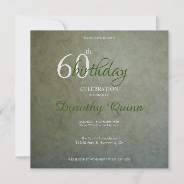 Invitación Cumpleaños contemporáneo del Personalizable Golden (Anverso)
