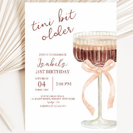 Invitación Cumpleaños Coquette Martini