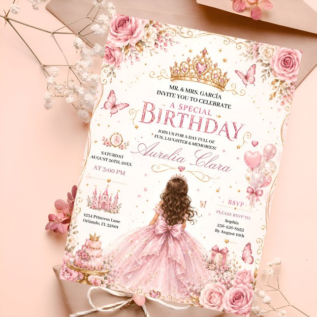 Invitación Cumpleaños Corona Floral (Subido por el creador)