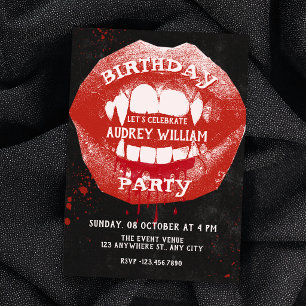 Invitación Cumpleaños creepy grunge