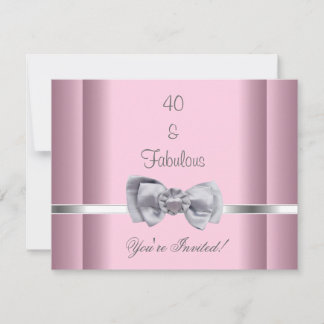 Invitación Cumpleaños Cumpleaños Fiesta Rosa con A