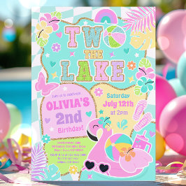 Invitación Cumpleaños de 2 años de Two The Lake Preppy Girl e