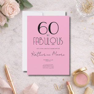 Invitación Cumpleaños de 60 años Sixty and Fabulous