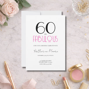Invitación Cumpleaños de 60 años Sixty and Fabulous 