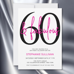 Invitación Cumpleaños de 60 años Sixty and Fabulous