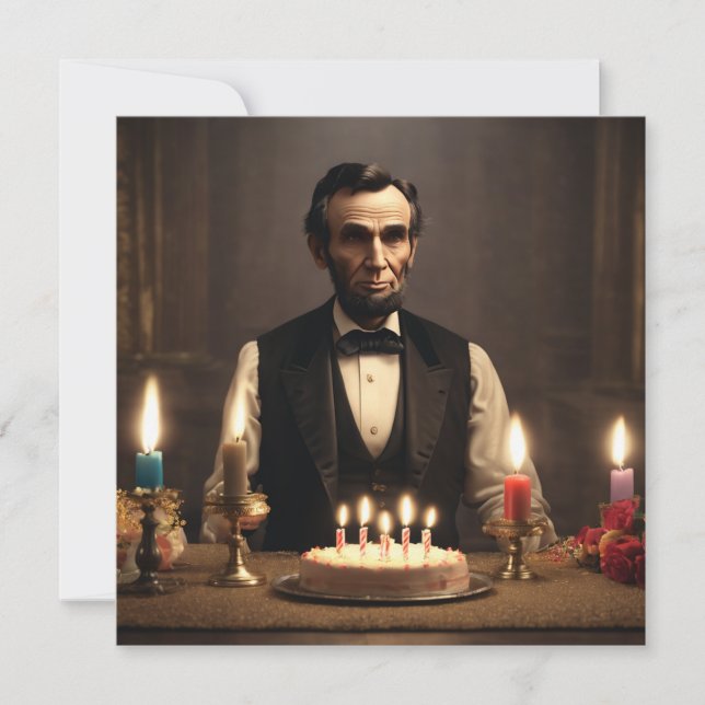 Invitación cumpleaños de abraham lincolns (Anverso)