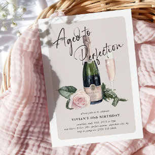 Invitación Cumpleaños de adulta elegante envejecida a la perf