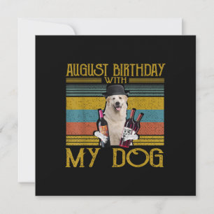 Invitación Cumpleaños de agosto con mi perro Gran Pirineo 202