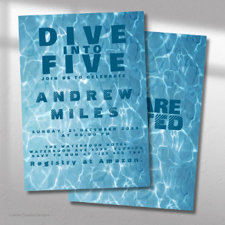 Invitación Cumpleaños de Agua Piscina de Salpicaduras Verano
