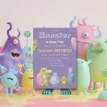 Invitación cumpleaños de Amigos Funny Monsters<br><div class="desc">La suite "Friends Funny Monsters Cumpleaños" para los niños es una colección muy bien hecha, diseñada para hacer del cumpleaños de sus hijos un evento mágico y memorable. Esta colección cuenta con ilustraciones de Monstruos Funny inspirados en libros de cuentos, de estilo vintage original, que le dan un toque encantador...</div>