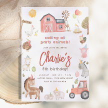 Cumpleaños de Animales de Granja