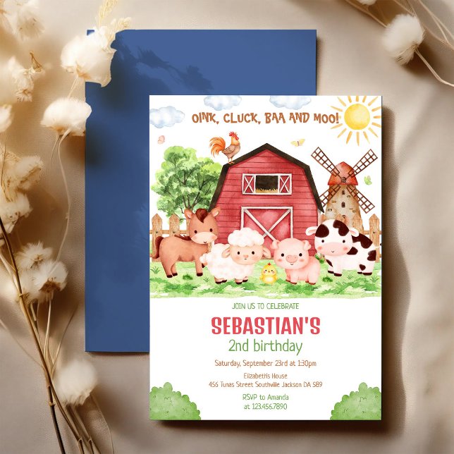 Invitación Cumpleaños de Animales de Granja y Corral (Subido por el creador)