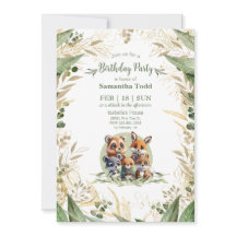 Cumpleaños de Animales del Bosque Amigables