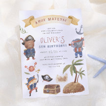 Cumpleaños de Animales Piratas