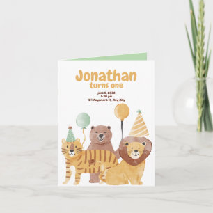 Invitación Cumpleaños de animales salvajes