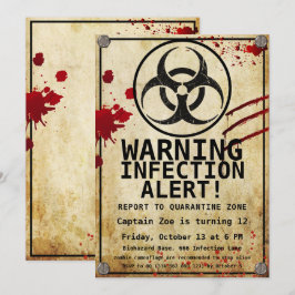 Invitación Cumpleaños de Apocalipsis Zombi | Biohazard de Hal