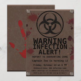 Invitación Cumpleaños de Apocalipsis Zombi | Biohazard de Hal