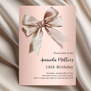 Invitación cumpleaños de arco dorado de Rosa