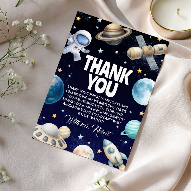 Invitación Cumpleaños de astronauta en el espacio exterior, g (Subido por el creador)