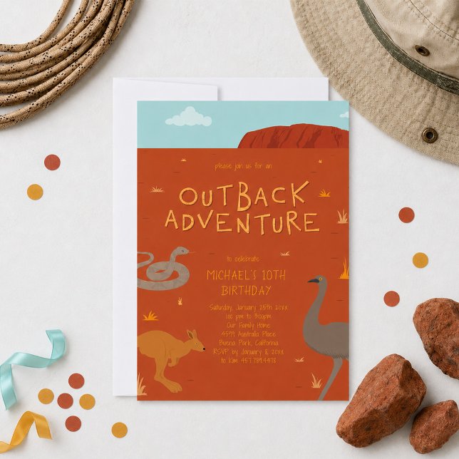 Invitación Cumpleaños de Aventura en el Outback (Subido por el creador)