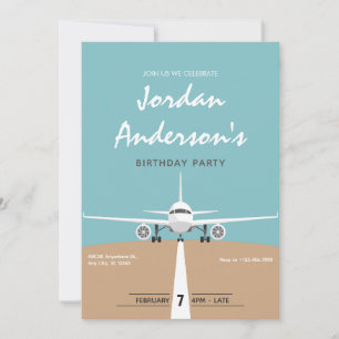 Invitación Cumpleaños de avión