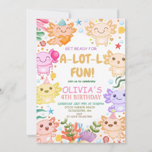Invitación Cumpleaños de Axolotl