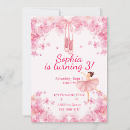 Invitación Cumpleaños de Bailarina