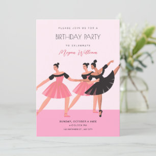 Invitación cumpleaños de baile Ballerina