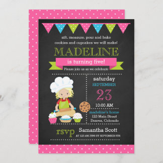 Invitación Cumpleaños de Baking | Cumpleaños con decoración d