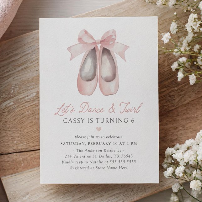 Invitación Cumpleaños de Ballerina Rosa (Subido por el creador)