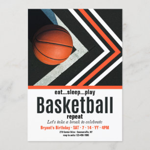Invitación Cumpleaños de Baloncesto