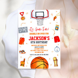 Invitación Cumpleaños de Baloncesto Es Hora del Juego Deporte