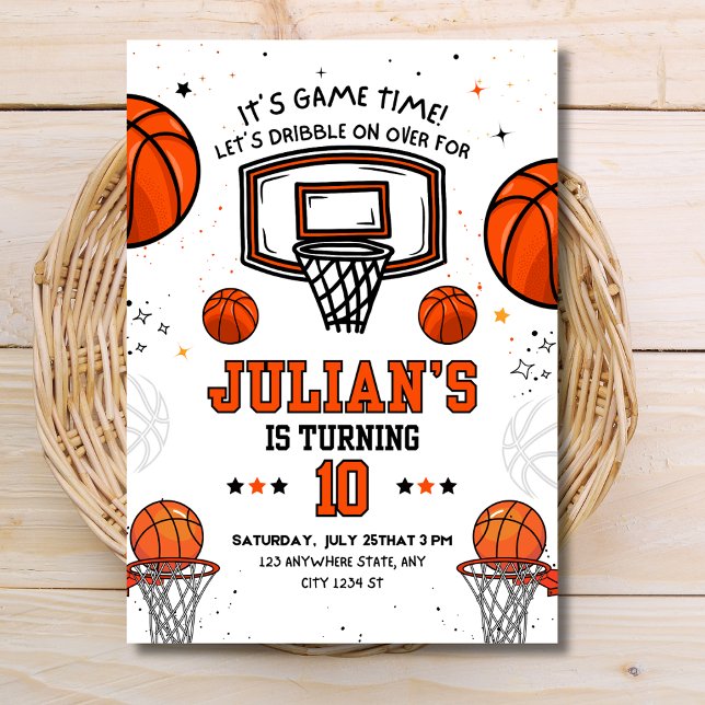 Invitación Cumpleaños de Baloncesto Juego de Cumpleaños Tiemp (Subido por el creador)
