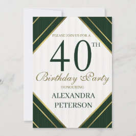 Invitación Cumpleaños De Bandas Modernas De Oro Y Blanco Esme